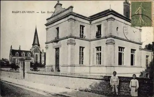 Ak Magny en Vexin Val-d’Oise, Les Ecoles