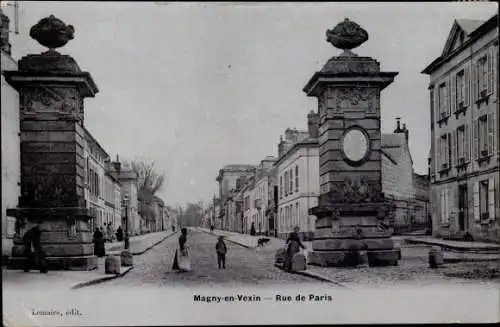 Ak Magny en Vexin Val-d’Oise, Rue de Paris