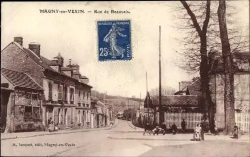 Ak Magny en Vexin Val-d’Oise, Rue de Beauvais