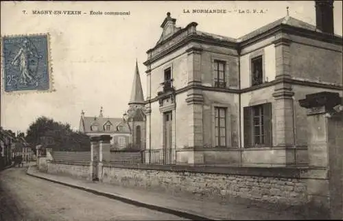 Ak Magny en Vexin Val-d’Oise, Ecole communal