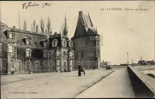 Ak La Flèche Sarthe, Chateau des Carmes