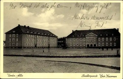 Ak Verden an der Aller, Neue Kasernen, Lindhooperstraße