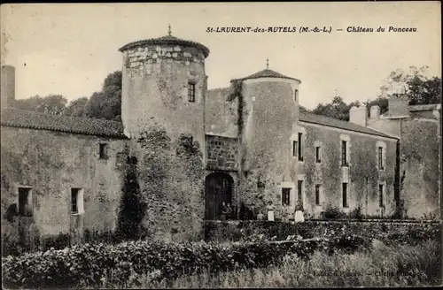 Ak Saint Laurent des Autels Maine-et-Loire, Chateau du Ponceau