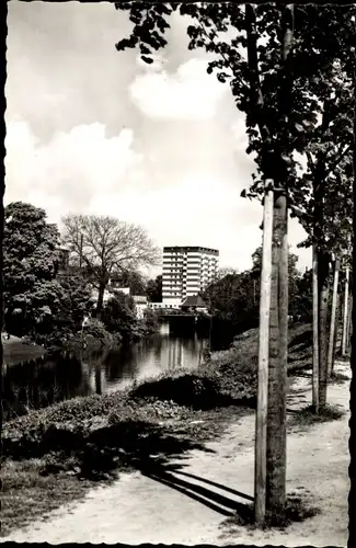 Ak Itzehoe in Schleswig Holstein, Hochhaus an der Stör