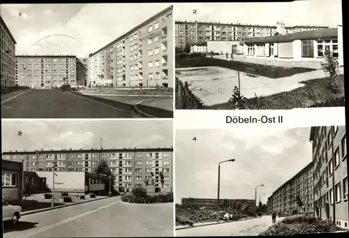 Ak Döbeln Sachsen, Wilhelm Pieck Straße, Kindergarten, Leninplatz, Leninstraße, Wohnhäuser