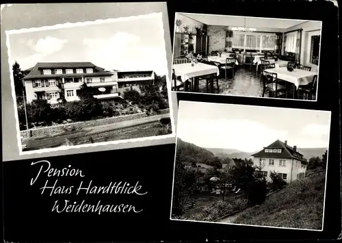 Ak Weidenhausen Gladenbach Hessen, Pension Haus Hardtblick, Innenansicht