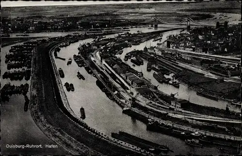 Ak Ruhrort Duisburg im Ruhrgebiet, Hafen