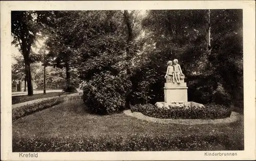 Ak Krefeld am Niederrhein, Kinderbrunnen