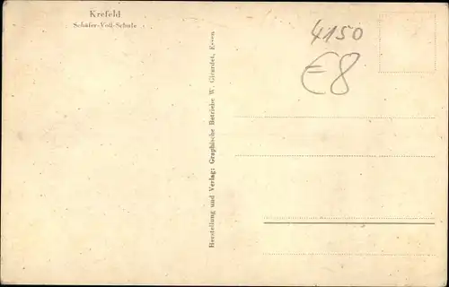 Ak Krefeld am Niederrhein, Schäfer-Voß-Schule