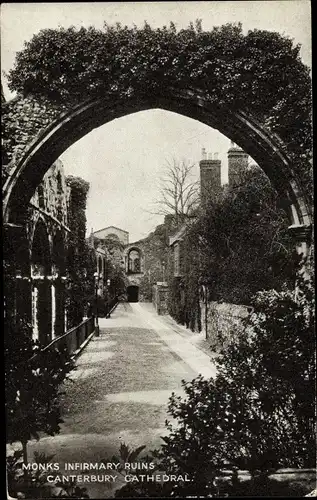 Ak Canterbury Kent England, Monks Infirmary Ruins