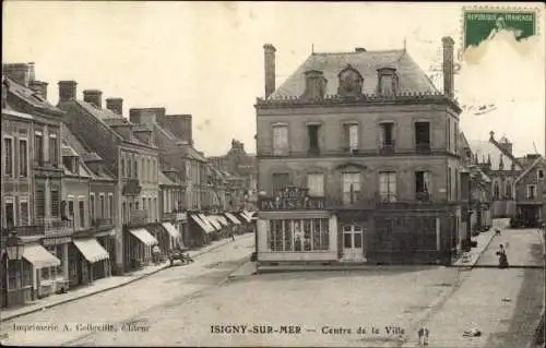 Ak Isigny sur Mer Calvados, Centre de la Ville