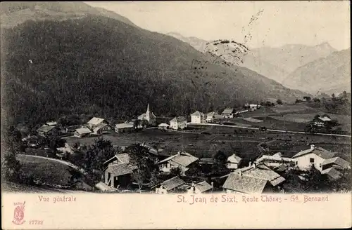 Ak Saint Jean de Sixt Haute Savoie, Vue generale