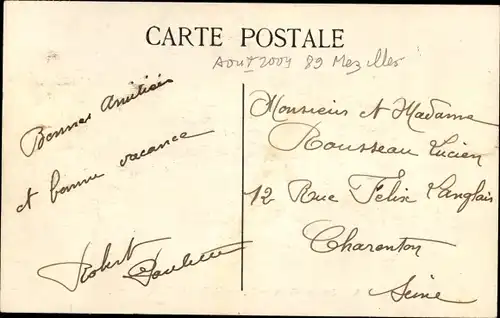 Ak Bessé sur Braye Sarthe, Vue sur le Braye, Pont-Rouge