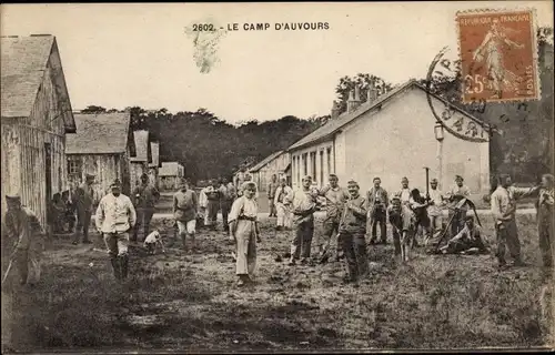 Ak Auvours Champagné Sarthe, Le Camp