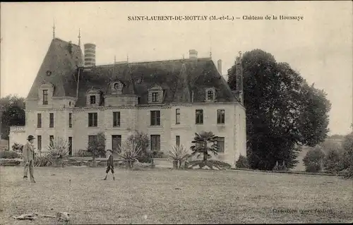 Ak Saint Laurent du Mottay Maine et Loire, Chateau de la Houssaye