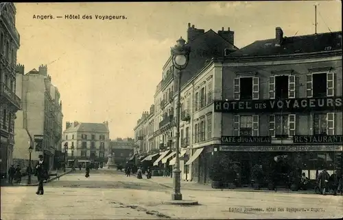 Ak Angers Maine et Loire, Hotel des Voyageurs