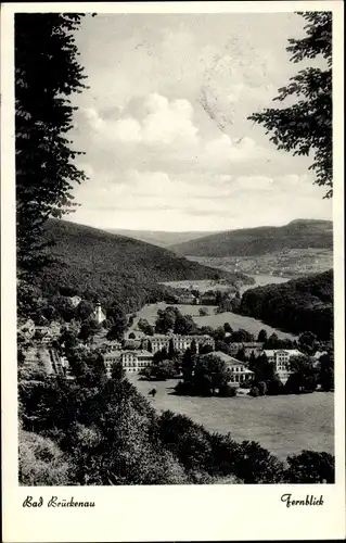 Ak Bad Brückenau im Sinntal Unterfranken, Blick auf den Ort