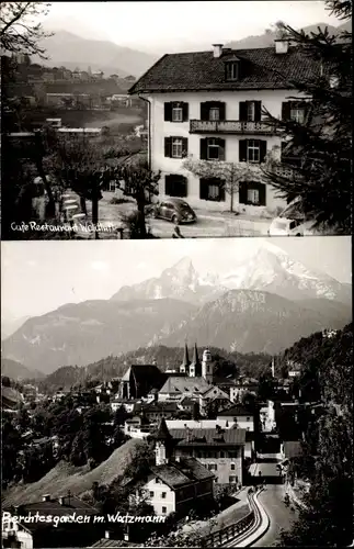 Ak Berchtesgaden in Oberbayern, Watzmann, Cafe-Restaurant Waldluft