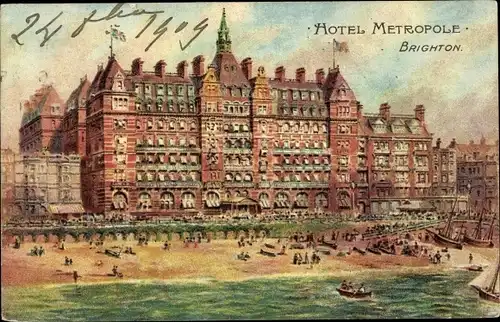 Ak Brighton South East England, Hotel Metropole