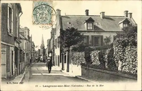 Ak Langrune sur Mer Calvados, Rue de la Mer