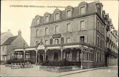 Ak Langrune sur Mer Calvados, Grand Hôtel Cauvin, vue de face