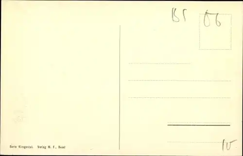 Ak Basel Stadt Schweiz, Altstadt, Klingental