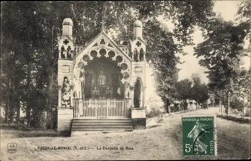 Ak Paray le Monial Saône et Loire, La Chapelle du Bois