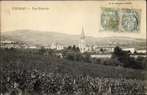 Ak Chenas Saône et Loire, Vue Generale