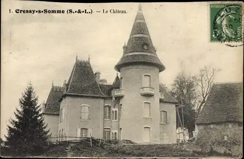 Ak Cressy sur Somme Saône et Loire, Le Chateau