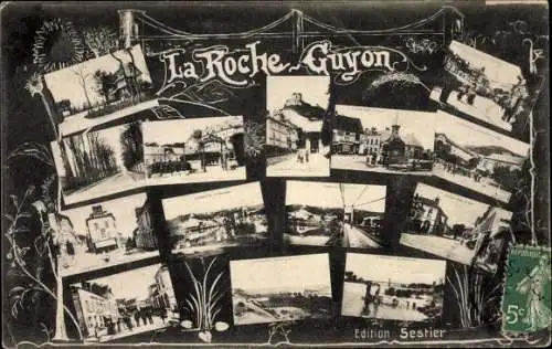 Ak La Roche Guyon Val d’Oise, Stadtbilder, Souvenir