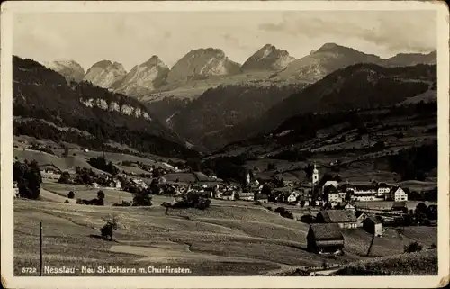 Ak Nesslau Krummenau Schweiz, Neu Sankt Johann mit Churfirsten