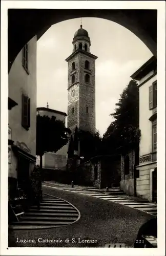 Ak Lugano Kanton Tessin Schweiz, Cattedrale di San Lorenzo