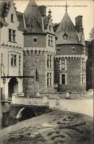 Ak Bonnétable Sarthe, Le Chateau, Le Pont Levis