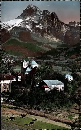 Ak Bernex Haute Savoie, Vue ensemble et la Dent d'Oche