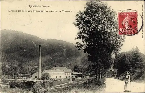 Ak Granges Vosges, Raperie de Bois aux Evelines, Vallee de la Vologne