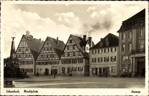 Ak Schwabach in Mittelfranken Bayern, Ehemaliges Amtshaus markgräflicher Zeit, Marktplatz