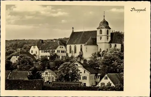 Ak Stuppach Bad Mergentheim in Tauberfranken, Blick zur Kirche