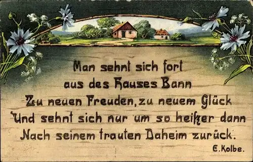 10 alte Ak Gedichte und Sprüche, diverse Ansichten