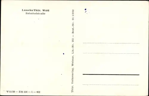 Ak Lauscha in Thüringen, Bahnhofstraße
