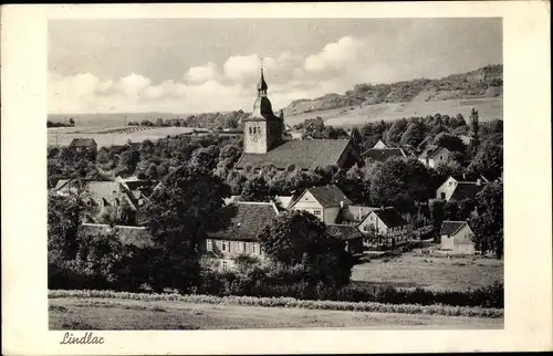 Ak Lindlar Oberbergischer Kreis, Panorama, Kirche