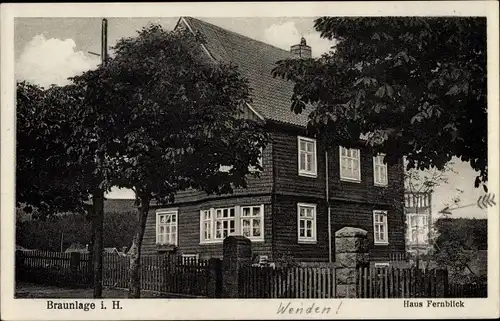 Ak Braunlage im Oberharz, Haus Fernblick