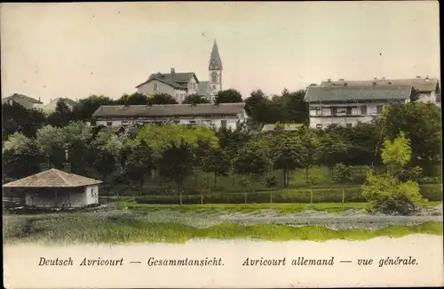 Ak Deutsch Avricourt Allemand Meurthe et Moselle, Gesamtansicht