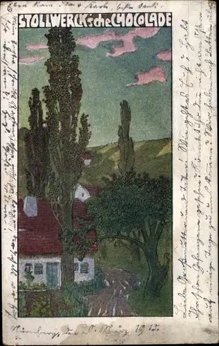 Künstler Ak Stollwerck'sche Chocolade, Schokolade, Dorfmotiv