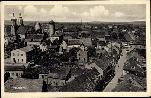 Ak Wurzen in Sachsen, Panorama vom Ort