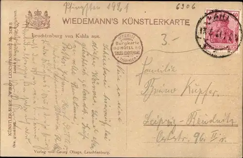 Künstler Ak Seitenroda in Thüringen, Leuchtenburg, WIRO 2428 B