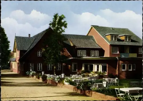 Ak Hanstedt in der Lüneburger Heide, Hotel Sellhorn, Terrasse