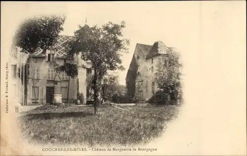 Ak Couches les Mines Saône et Loire, Chateau de Marguerite de Bourgogne