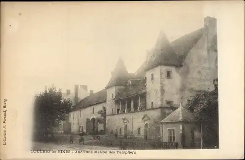 Ak Couches les Mines Saône et Loire, Ancienne Maison des Templiers