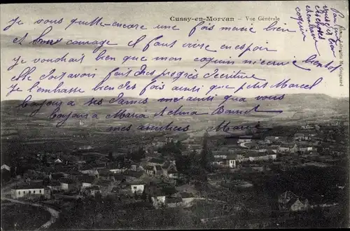 Ak Cussy en Morvan Saône et Loire, Vue Generale