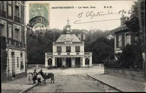 Ak Montmorency Val d’Oise, La Gare